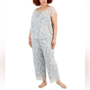 Charter Club Plus size Lace-Trim Pajama Set-Cherry Blossom